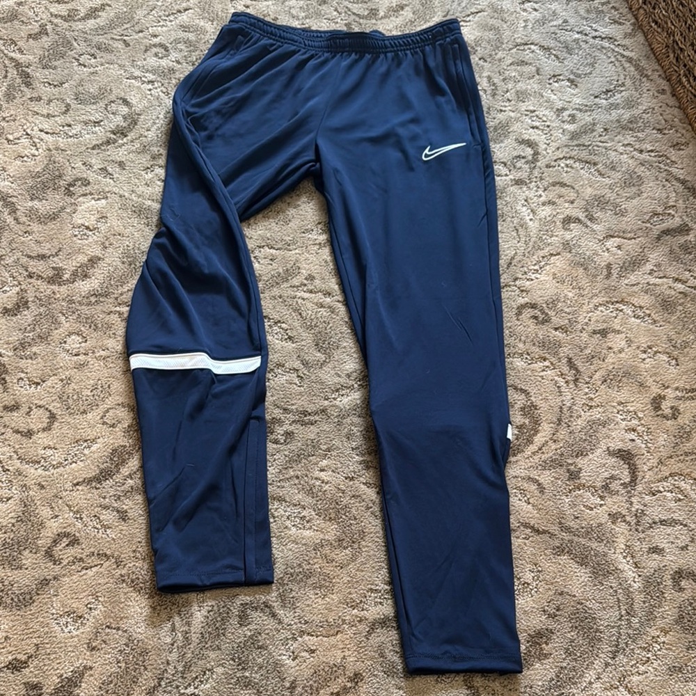 Nike  Dark Blue Joggers with White Accents